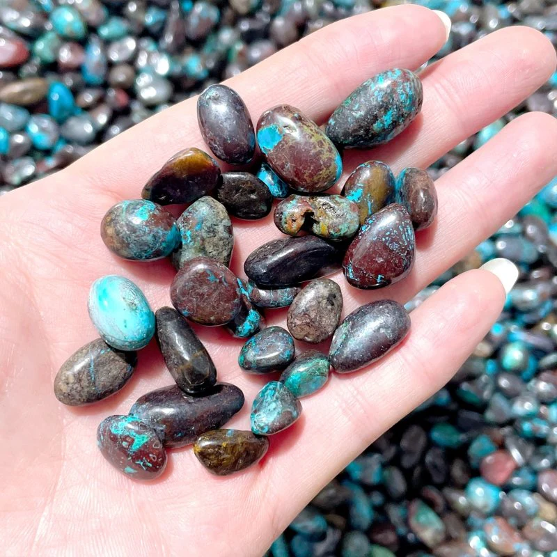 Chrysocolla Mixed Malachite Gravel Chips Wholesale - Image 2