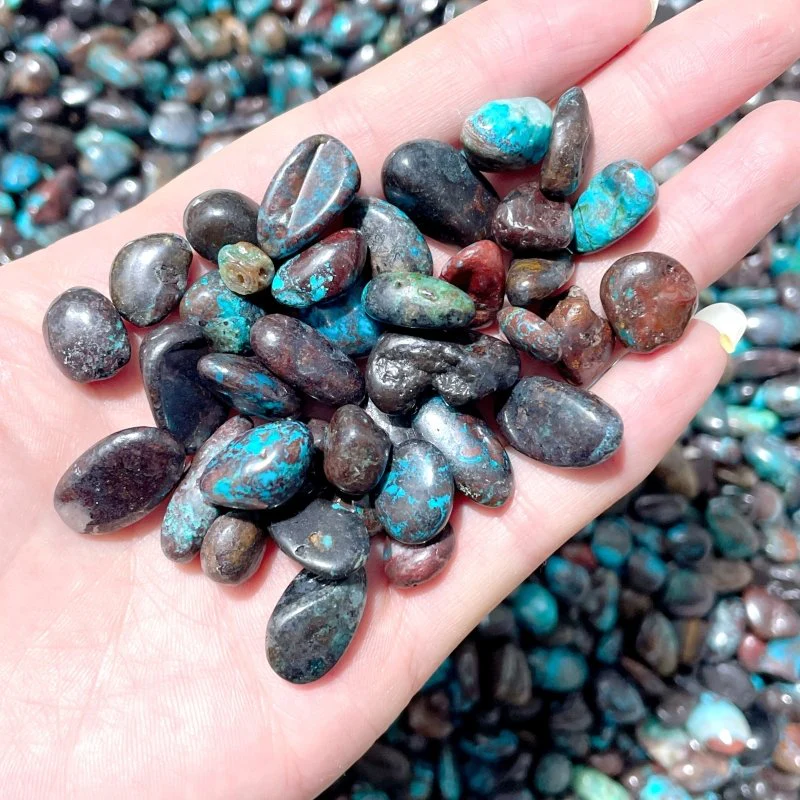Chrysocolla Mixed Malachite Gravel Chips Wholesale - Image 4