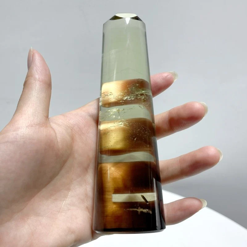 High Quality Blue Angel Feathers Citrine Cylinder - Image 4