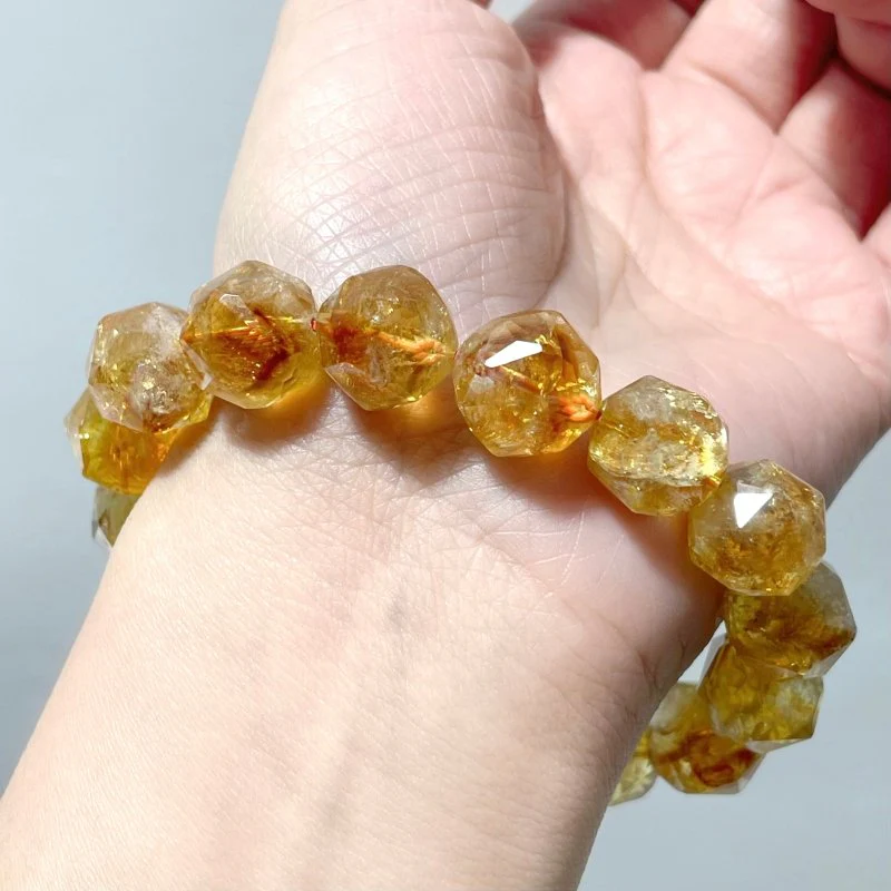 Citrine Facet Cut Beads Bracelets Wholesale - Image 2