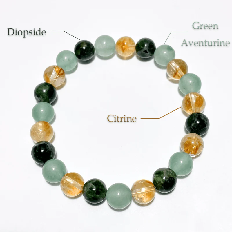 Citrine Green Aventurine Diopside Bracelet Wholesale