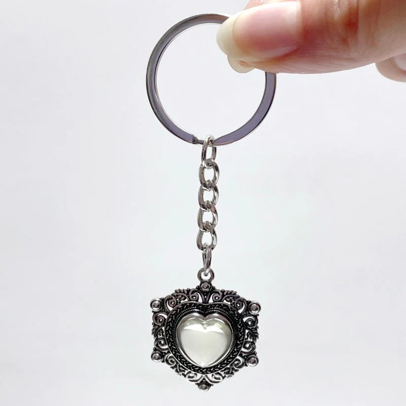 Light Yellow Citrine Heart Keychain Wholesale