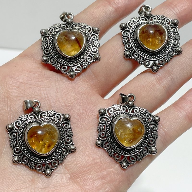 Citrine Heart Pendant Wholesale - Image 2