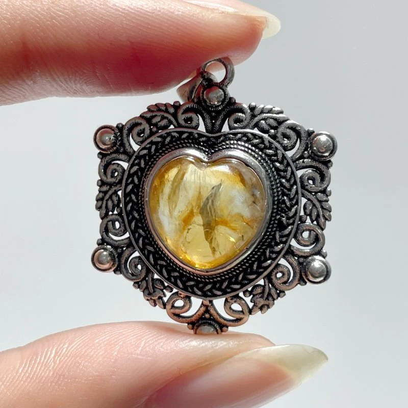 Citrine Heart Pendant Wholesale - Image 3