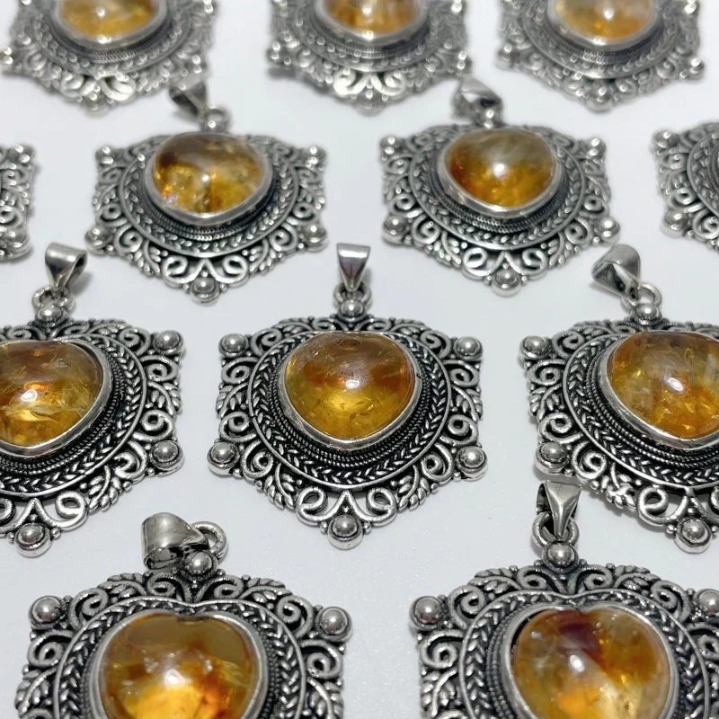 Citrine Heart Pendant Wholesale - Image 4