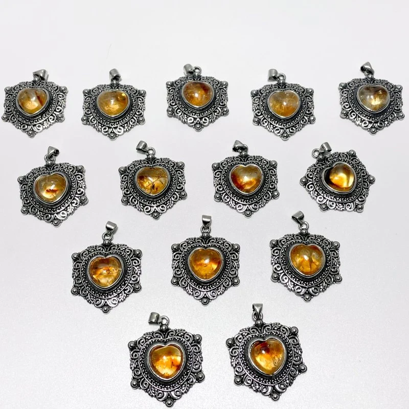 Citrine Heart Pendant Wholesale - Image 5