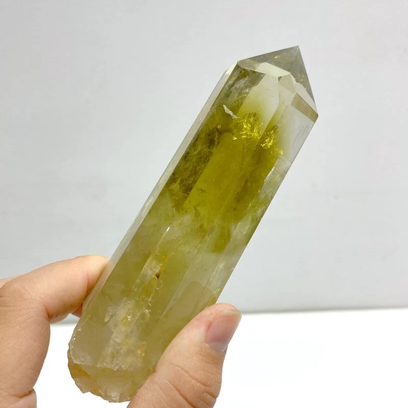 20 Pieces Citrine Tower Points Raw Bottom - Image 2