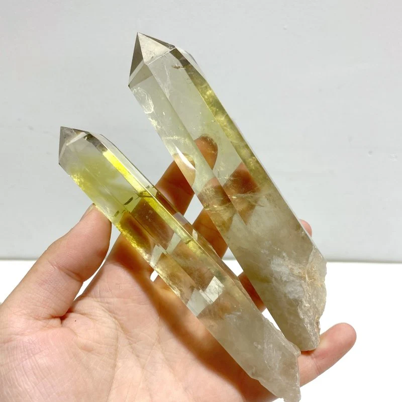 20 Pieces Citrine Tower Points Raw Bottom - Image 6