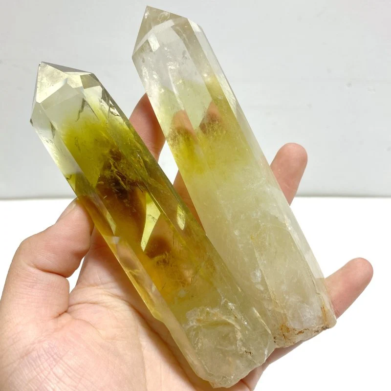 20 Pieces Citrine Tower Points Raw Bottom - Image 7