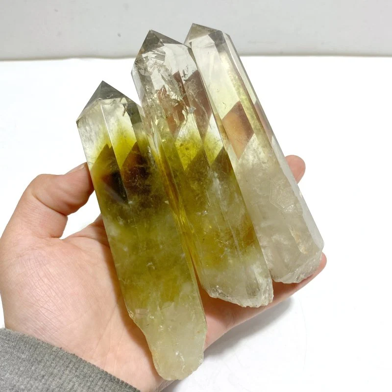 20 Pieces Citrine Tower Points Raw Bottom - Image 8