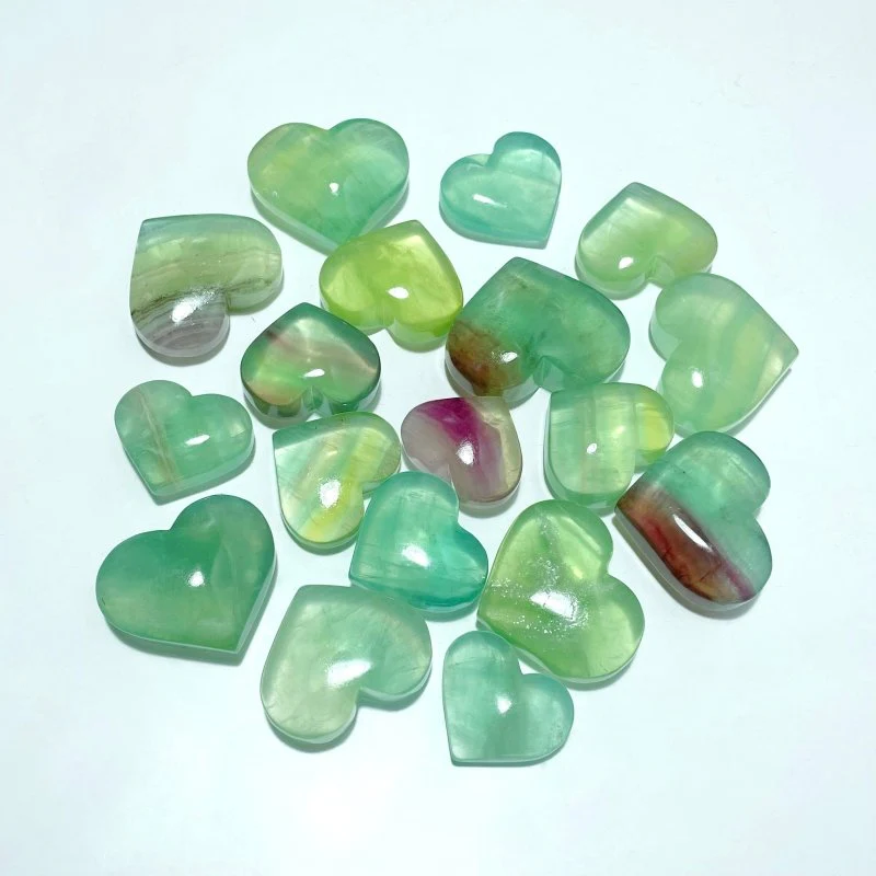 Clear Green Fluorite Heart Wholesale - Image 5