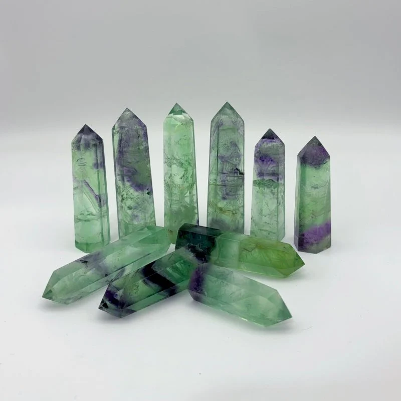 Clear Green Fluorite Points Wholesale - Image 2