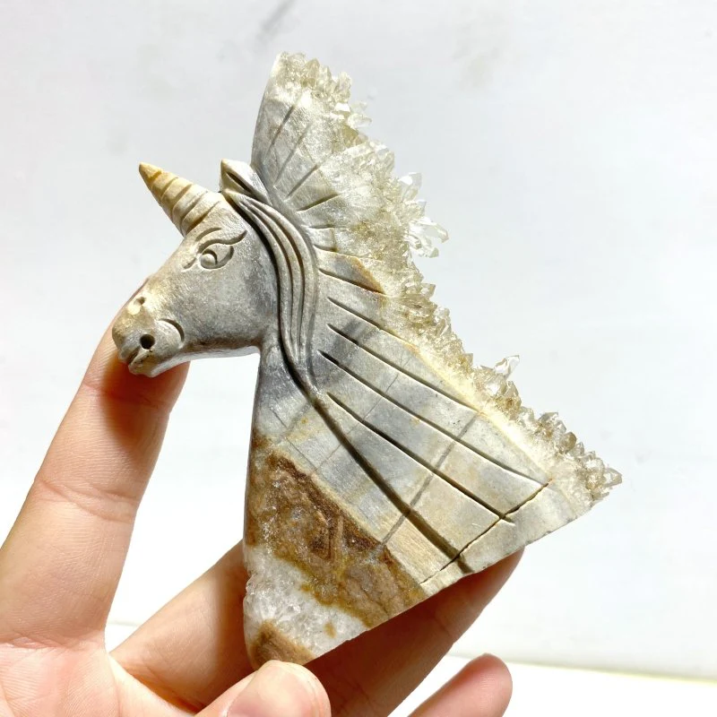 11 Pieces Cute Clear Quartz Cluster Animal Carving - Image 2