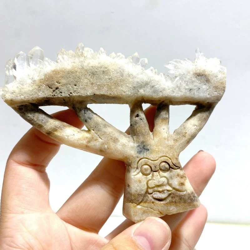 11 Pieces Cute Clear Quartz Cluster Animal Carving - Image 4
