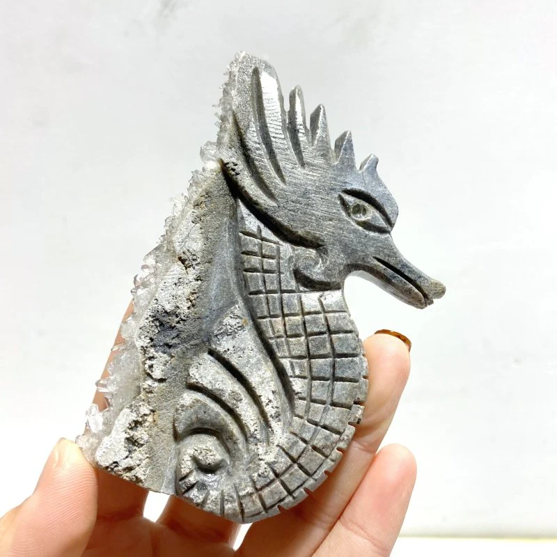 11 Pieces Cute Clear Quartz Cluster Animal Carving - Image 6