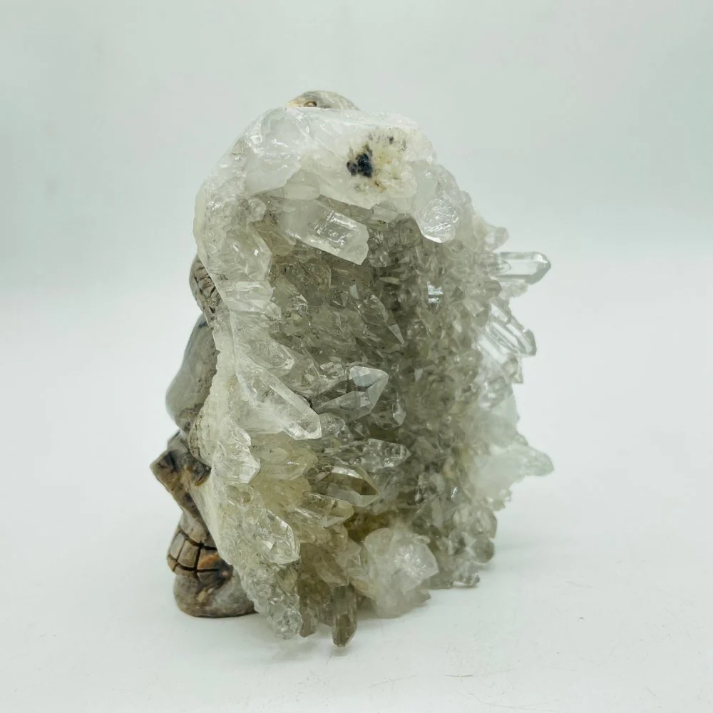 Clear Quartz Cluster Snake Skull Carving - Image 5