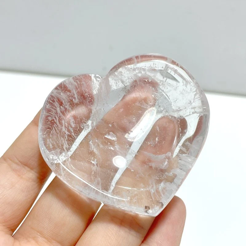 High Quality Clear Quartz Heart Shape Bowl Wholesale