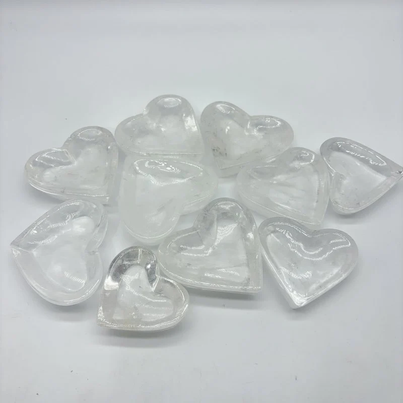 Clear Quartz Heart Shape Shallow Bowl Wholesale - Image 2