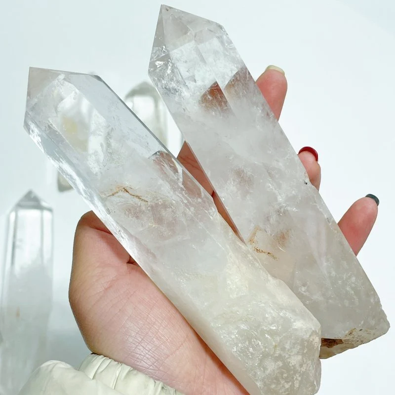 Fat Clear Quartz Large Points Raw Bottom Wholesale