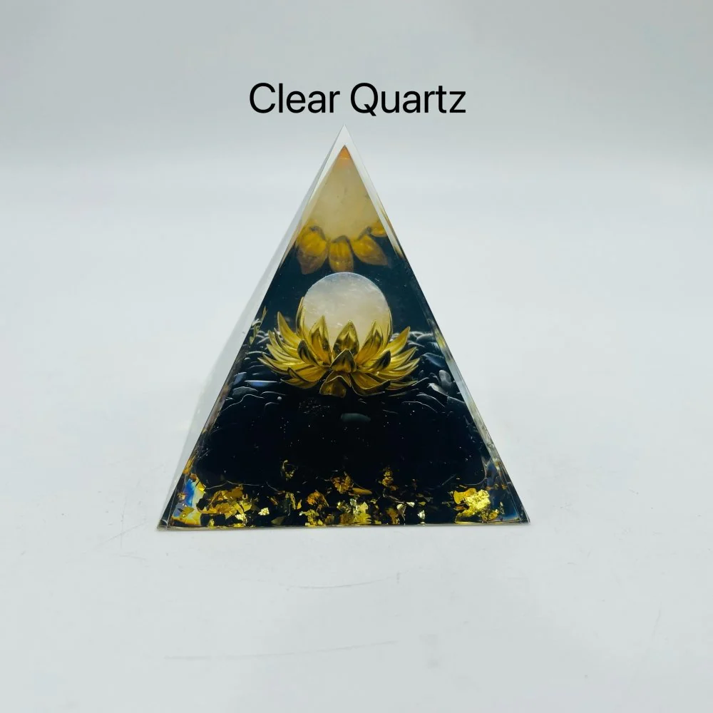 Clear Quartz Obsidian Orgone Pyramid Wholesale - Image 4