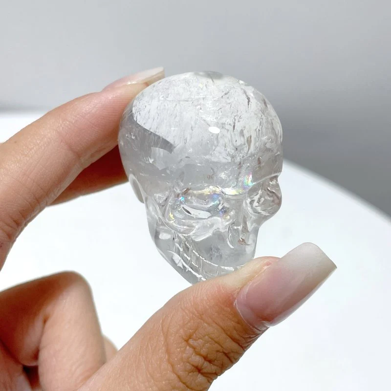 7 Pieces Clear Quartz Skull Carving Closeout - Image 3
