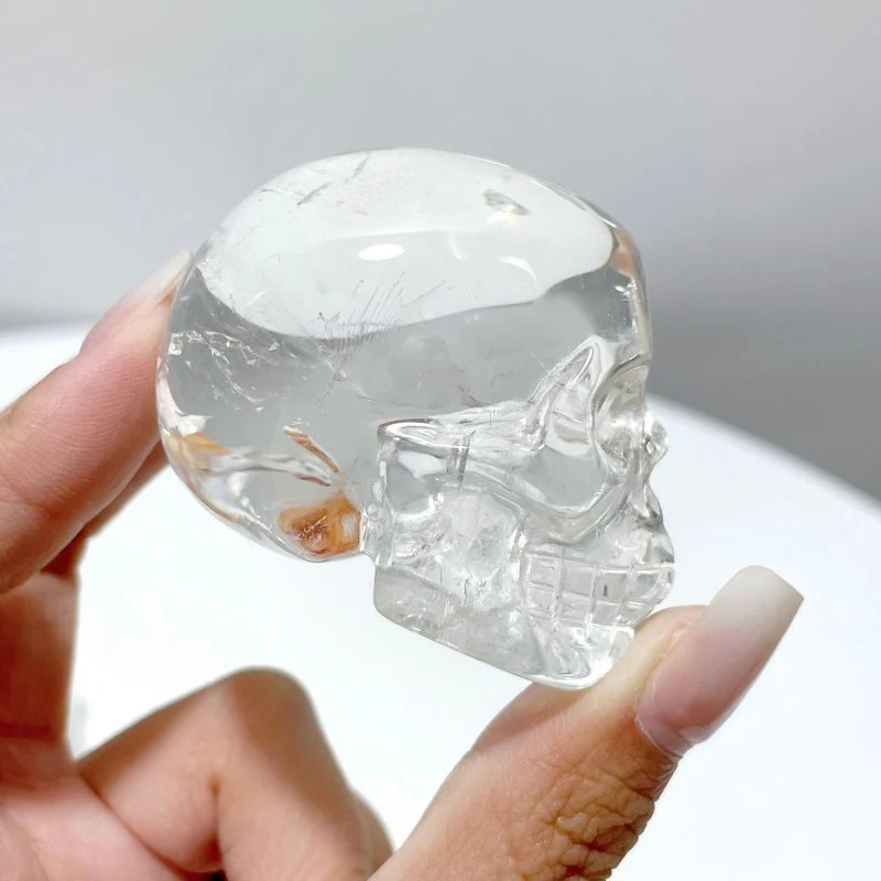 7 Pieces Clear Quartz Skull Carving Closeout - Image 4
