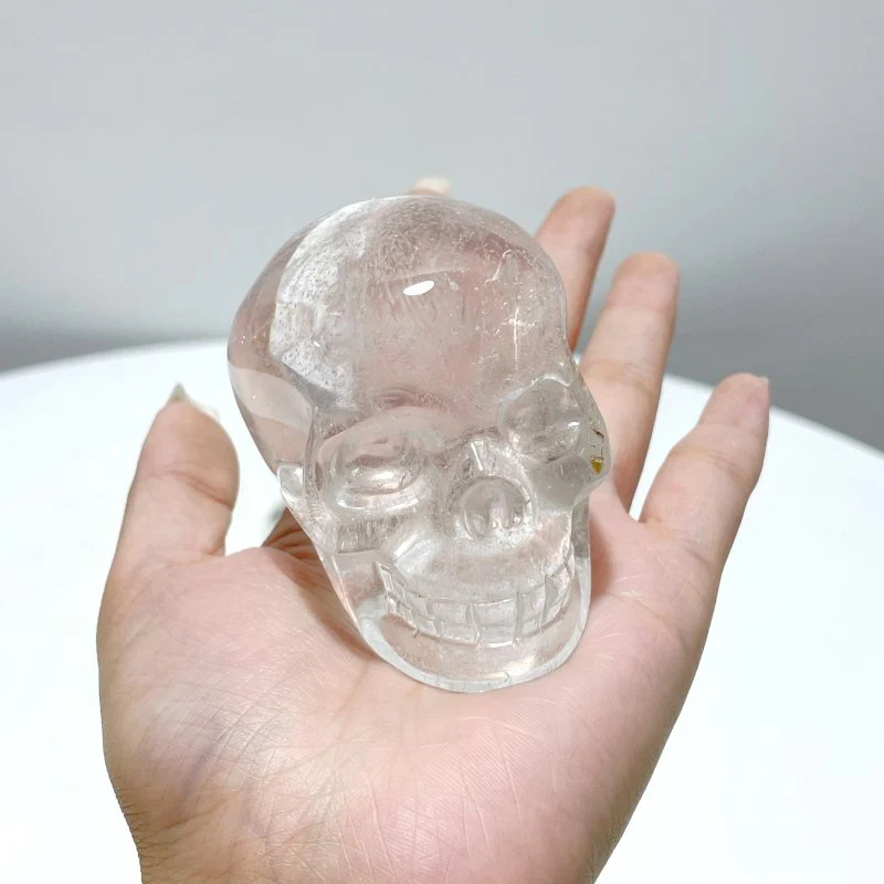 7 Pieces Clear Quartz Skull Carving Closeout - Image 5
