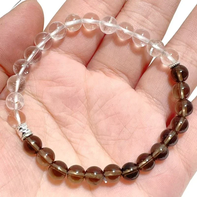 6MM Clear Quartz Smoky Quartz DIY Bracelet Wholesale Original Design