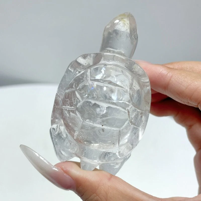9 Pieces Clear Quartz Turtle Carving - Image 5