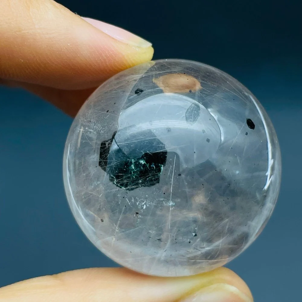 Unique Clear Quartz With Mica And Rutile Sphere - Image 3