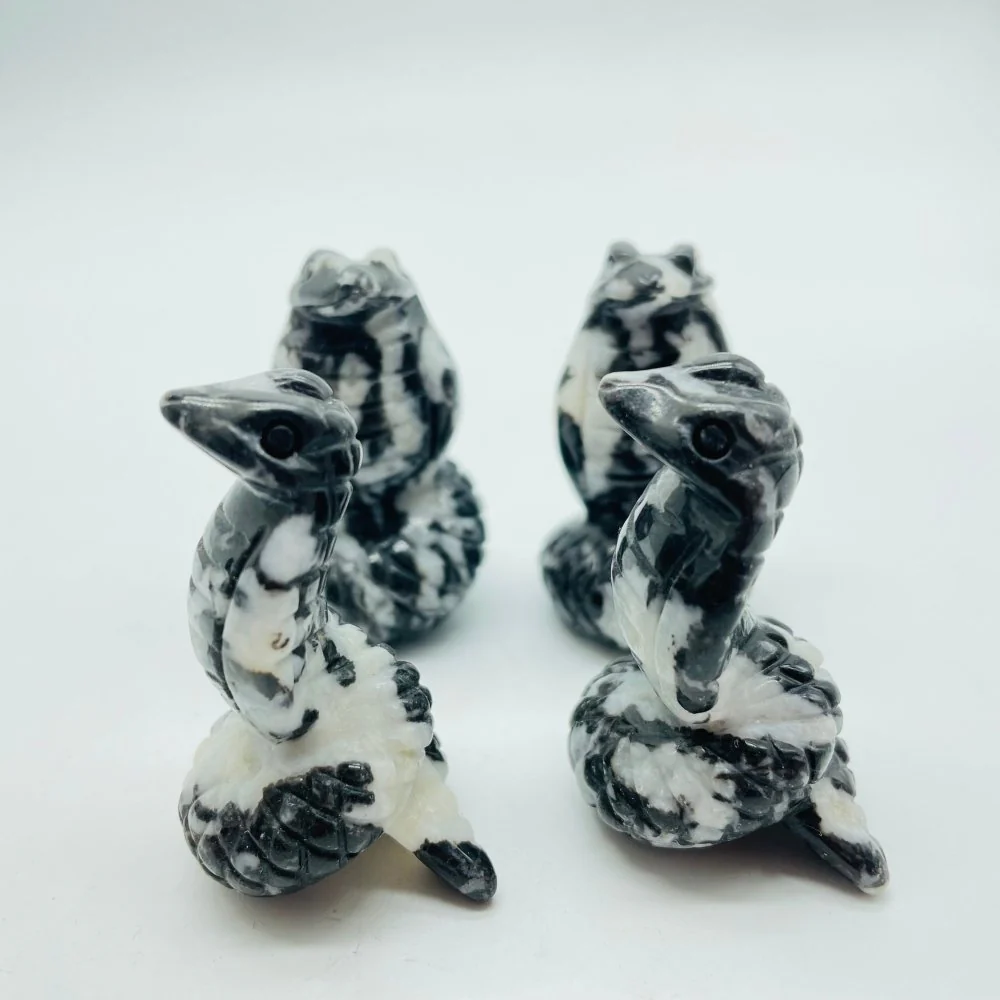 5 Types Cobra Snake Sodalite & Zebra Tiger Eye Stone Carving Wholesale - Image 4
