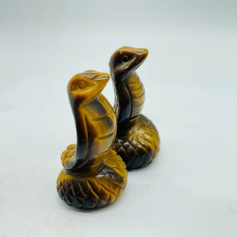 5 Types Cobra Snake Sodalite & Zebra Tiger Eye Stone Carving Wholesale - Image 6