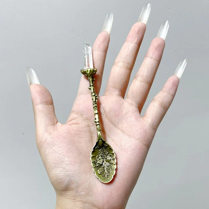 3 Colors Coffee Spoon With Brazil Clear Quartz Points Wholesale - Image 3
