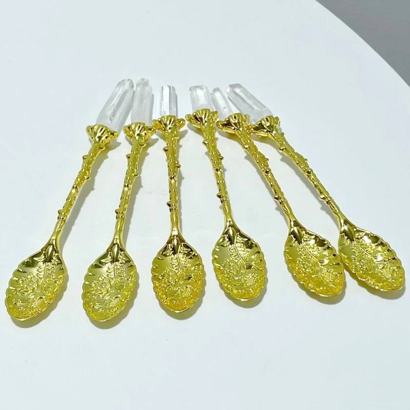 3 Colors Coffee Spoon With Brazil Clear Quartz Points Wholesale - Image 8