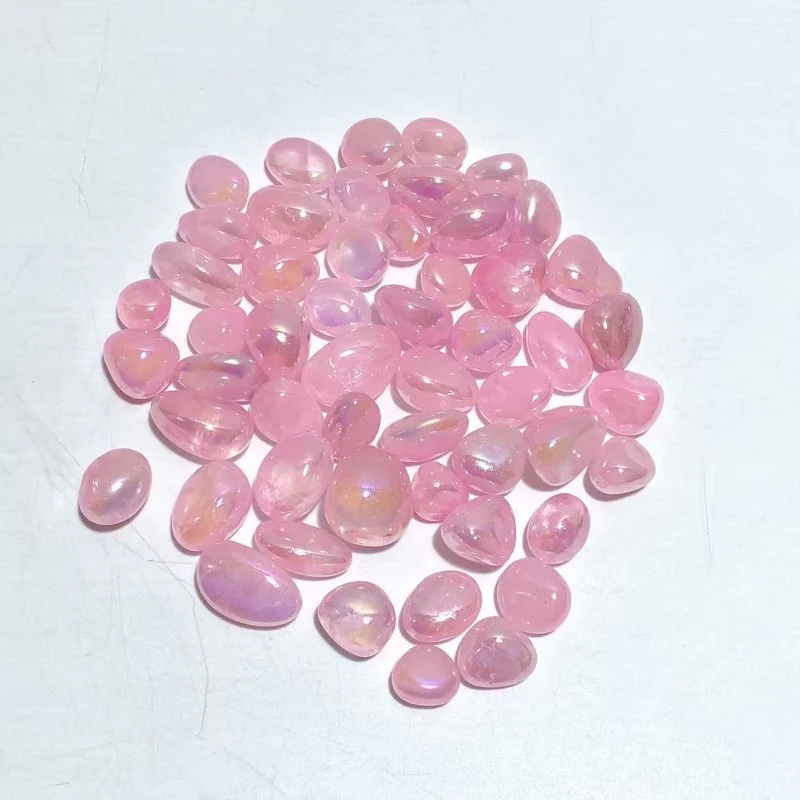 Pink Aura Rose Quartz Small Tumbled Wholesale Clearance