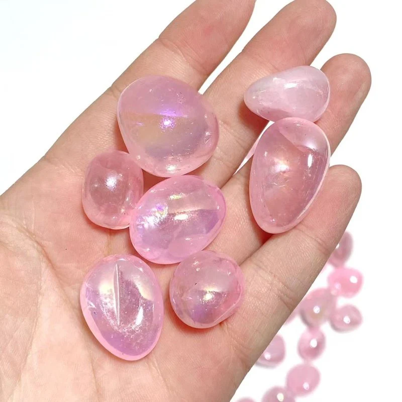 Pink Aura Rose Quartz Small Tumbled Wholesale Clearance - Image 5