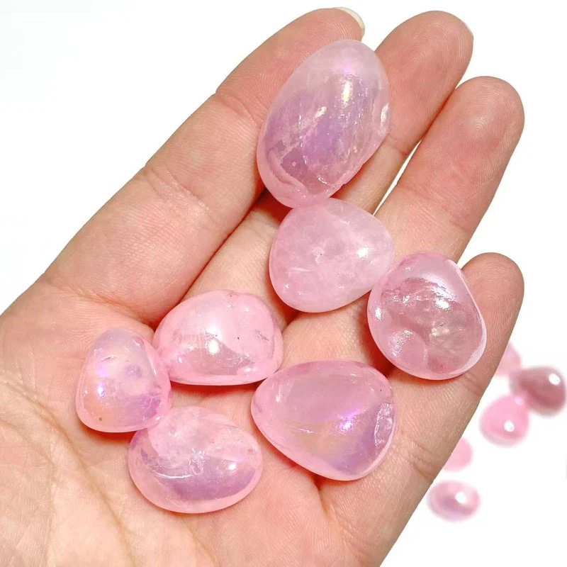Pink Aura Rose Quartz Small Tumbled Wholesale Clearance - Image 6
