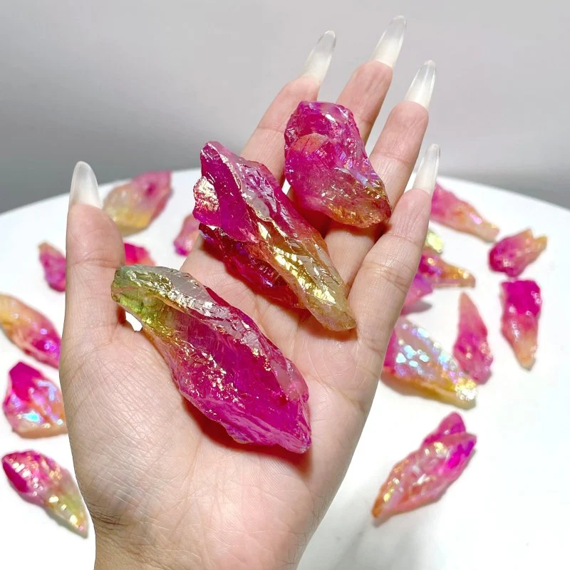 Colorful Aura Raw Green Amethyst Stone Wholesale - Image 3