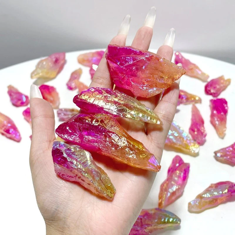 Colorful Aura Raw Green Amethyst Stone Wholesale - Image 5