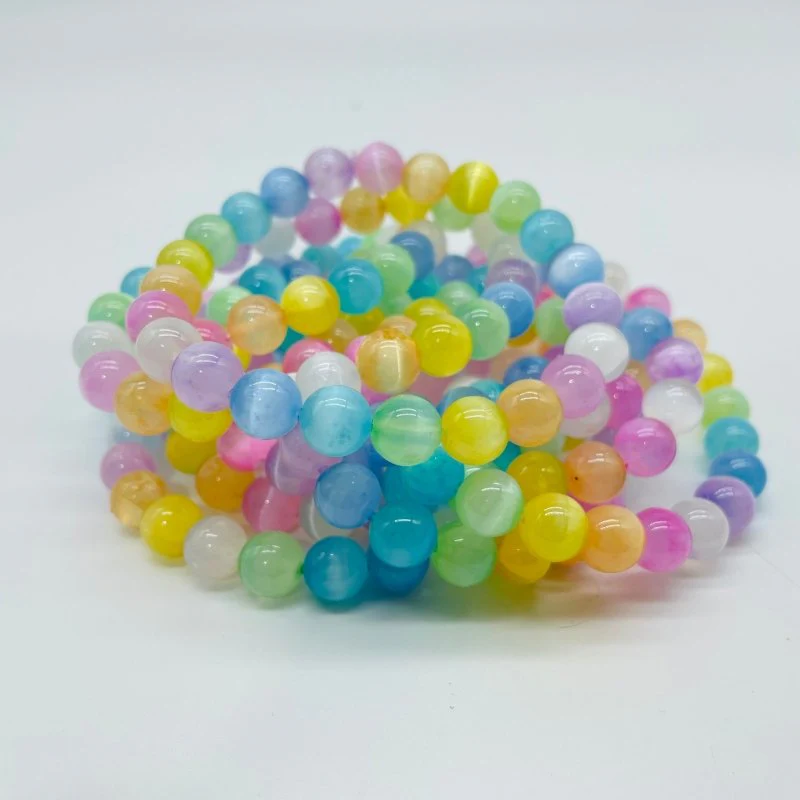 Colorful Aura Selenite Rainbow Bracelet Wholesale - Image 2