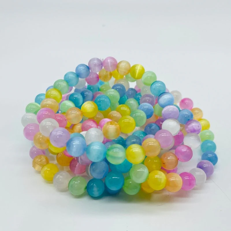 Colorful Aura Selenite Rainbow Bracelet Wholesale - Image 3