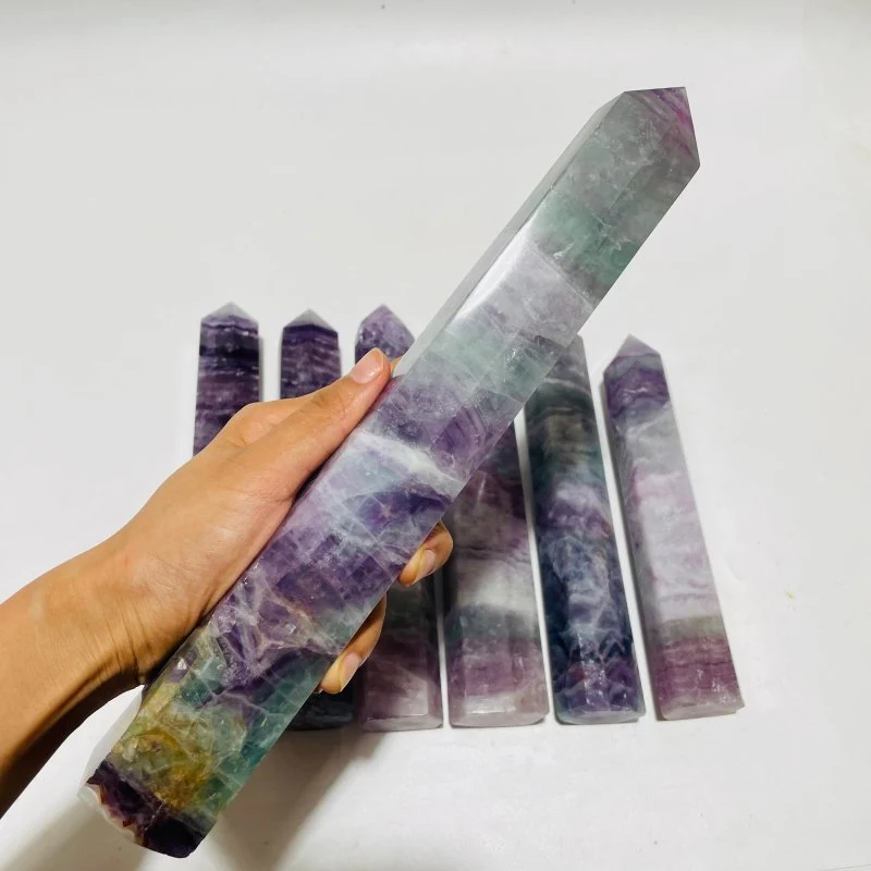 7 Pieces Large Tall Fluorite Tower - Image 3
