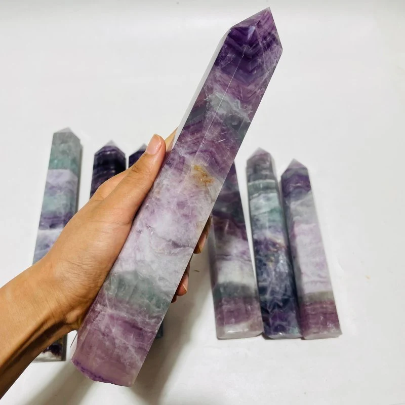 7 Pieces Large Tall Fluorite Tower - Image 4