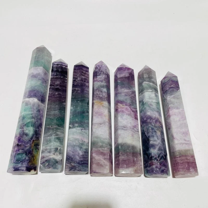 7 Pieces Large Tall Fluorite Tower - Image 8
