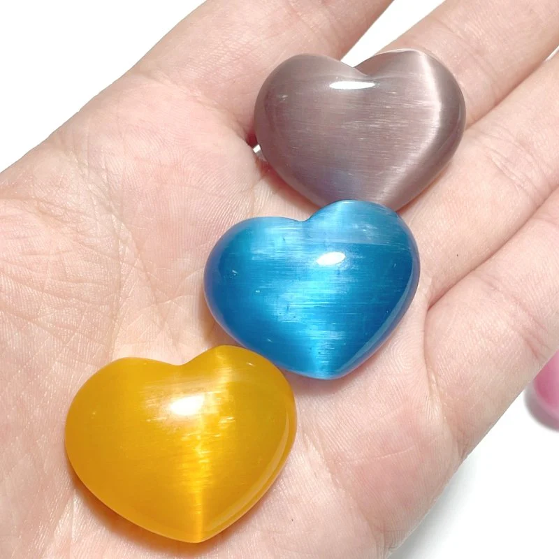 Colorful Glass Cat Eye Heart Wholesale - Image 12