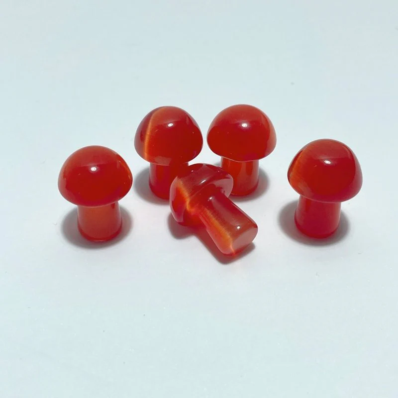 Colorful Glass Cat Eye Mushrooms Wholesale (man made) - Image 13