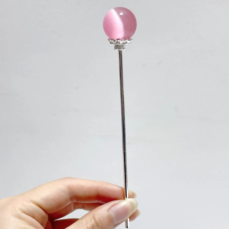 Colorful Glass Cat Eye Small Sphere Hairpin Wholesale - Image 3