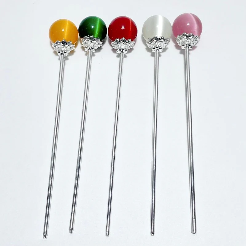 Colorful Glass Cat Eye Small Sphere Hairpin Wholesale - Image 8