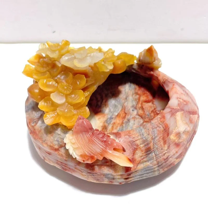Colorful Jasper Bowl Hand Carving Home Decor Wholesale - Image 6