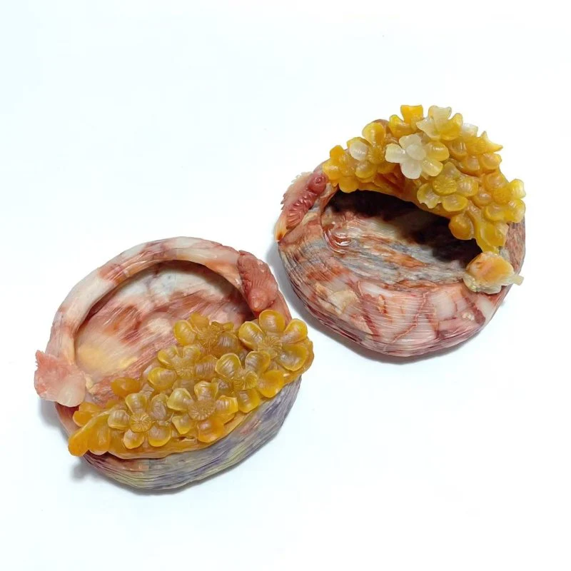 Colorful Jasper Bowl Hand Carving Home Decor Wholesale - Image 8